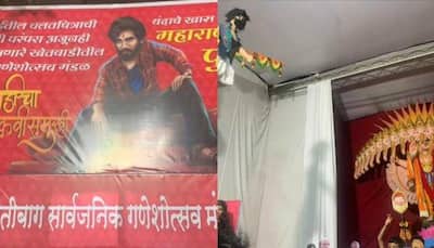 Allu Arjun fever! Ganpati pandal in Mumbai dedicates its theme to 'Pushpa', Watch 