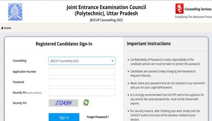 JEECUP 2022 Counseling Round 1 registration ends today on jeecup.admissions.nic.in, direct link here