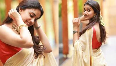 Keerthy Suresh's pictures from the Onam celebration are simply STUNNING