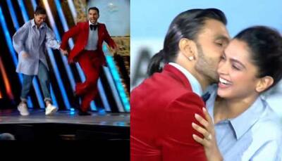 Ranveer Singh kisses wifey Deepika Padukone on-stage as he receives Best Actor award at Filmfare- WATCH 