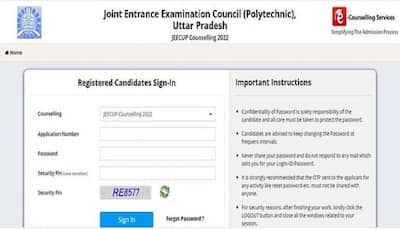 UP JEECUP Counselling 2022: Polytechnic Counselling registration begin for round 2 seat allotment at jeecup.admissions.nic.in- Direct link to register here