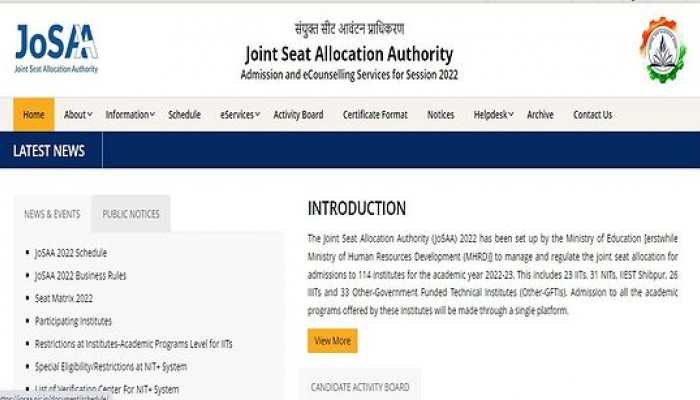 JoSSA Counselling 2022 registration from TODAY at josaa.nic.in- Here&#039;s how to apply