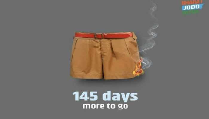 Bharat Jodo Yatra: Congress hits out at RSS, tweets picture of khaki shorts on fire