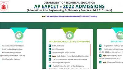 AP EAMCET Counselling 2022 Option Entry begins TODAY at cets.apsche.ap.gov.in- Here’s how to apply