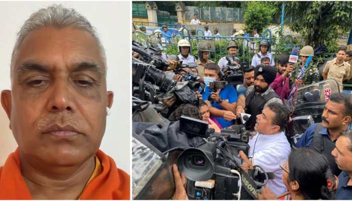 'I am happy to see FEAR on Mamata Banerjee...', Dilip Ghosh ATTACKS after losing his spectacle during Nabanna campaign