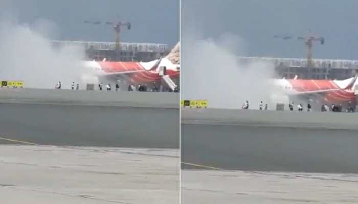 Smoke emerges out of Air India Express flight at Muscat International Airport, 14 passengers injured