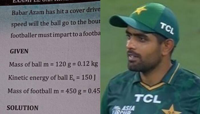 Wait, what? A Babar Azam cover drive question appears in Pakistani physics book, PIC goes viral