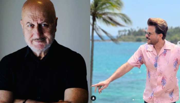 Anupam Kher, Anil Kapoor remember struggling days as they pose outside Yash Chopra&#039;s residence-Watch