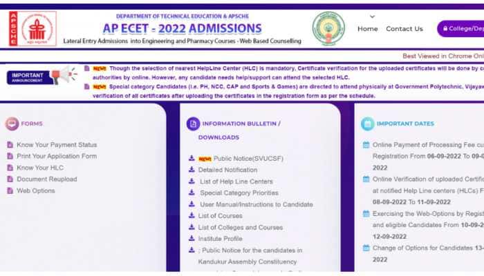 AP ECET 2022 Date &amp; Time: APSCHE Seat Allotment Results TODAY on cets.apsche.ap.gov.in- Here’s how to check