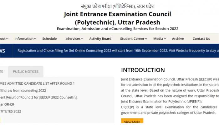 JEECUP 2022 Counselling registrations for Round 3 begin TODAY at jeecup.admissions.nic.in- Check schedule and other details here