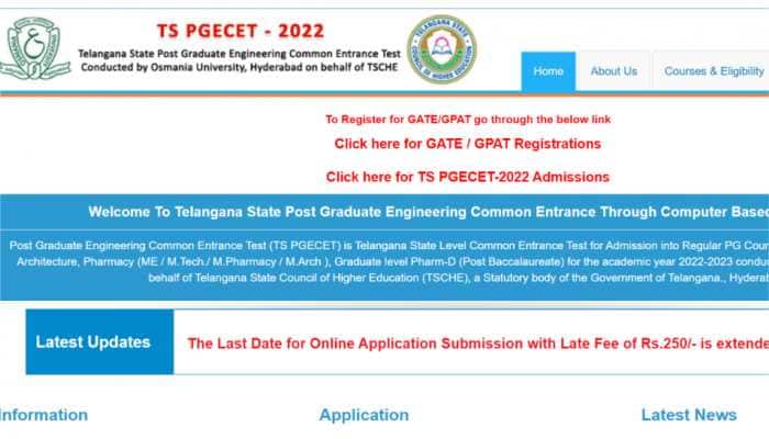 TS PGECET 2022: TSCHE registration to begin from September 19 at tsche.ac.in- Here’s how to apply