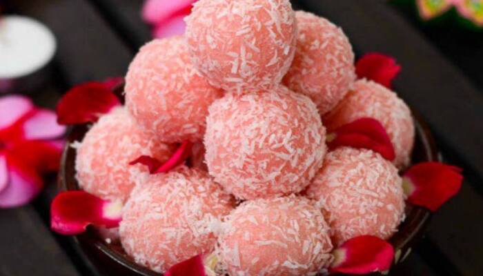 Navratri special: Here&#039;s the easiest recipe for DELICIOUS Coconut Rose laddoo