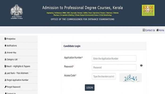 KEAM 2022 allotment list RELEASED on cee.kerala.gov.in- Direct link to check allotment here