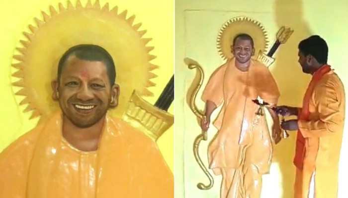 Man builds temple for UP CM Yogi Adityanath, prays to his life-size idol - PICS