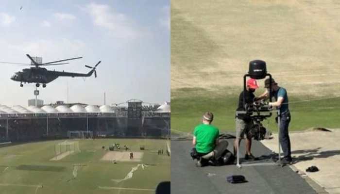PAK vs ENG, 1st T20I: Helicopter cuts spidercam&#039;s wires during security rehearsals, falls on the ground