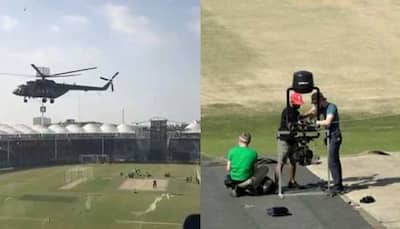 PAK vs ENG, 1st T20I: Helicopter cuts spidercam's wires during security rehearsals, falls on the ground