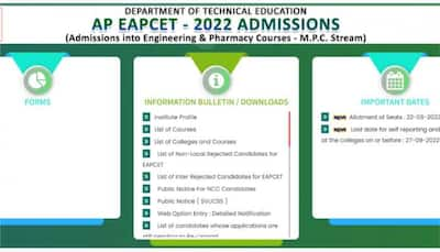 AP EAMCET 2022:  APSCHE Seat Allotment Result likely to be RELEASED TOMORROW at cets.apsche.ap.gov.in- Here’s how to download