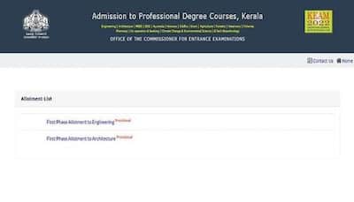 KEAM 2022: Round 1 provisional seat allotment list OUT at cee.kerala.gov.in- Direct link to check allotment here