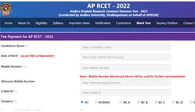 AP RCET 2022 Registrations underway at cets.apsche.ap.gov.in, APRCET exam in October- Here’s how to apply