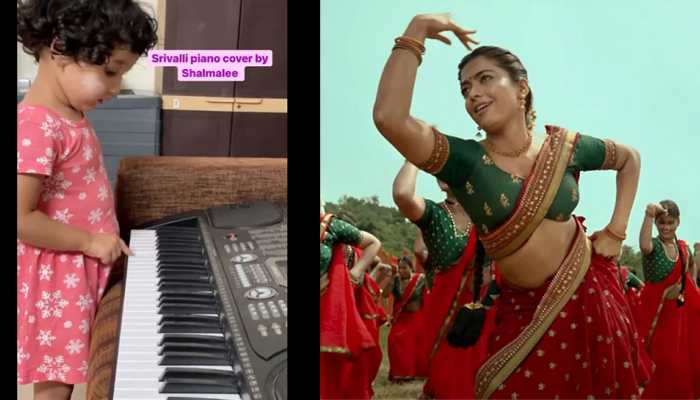 Rashmika Mandanna&#039;s little fan performs &#039;Srivalli&#039; song on Piano, can&#039;t miss it - Watch