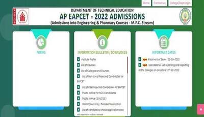 AP EAMCET Counselling 2022: APSCHE Seat Allotment Result RELEASED at cets.apsche.ap.gov.in- Direct link to check allotment here