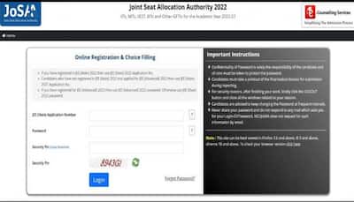 JoSAA Counselling 2022: Round 1 seat allotment result OUT on josaa.nic.in, direct link to check here