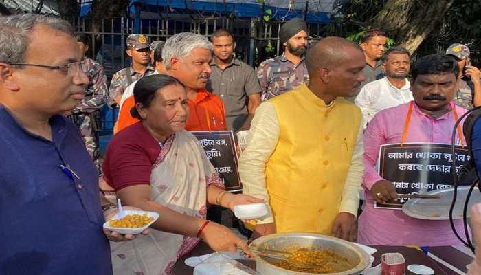 Effect of Mamata Banerjee&#039;s &#039;MANTRA&#039; to become Millionaire: BJP MLAs sell tea-biscuits-televaza-ghugni in front of state ASSEMBLY
