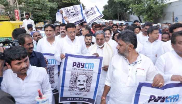 Karnataka: Congress intensifies PayCM campaign, top leaders arrested for putting posters