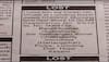 Internet goes crazy after man gives advertisement for his lost death certificate in newspaper