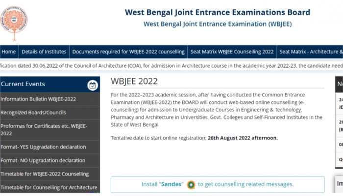 WBJEE 2022 Counseling Mop Up Round Seat Allotment result likely to be RELEASED TODAY at wbjee.nic.in, reporting till Sept 29- Here’s how to check