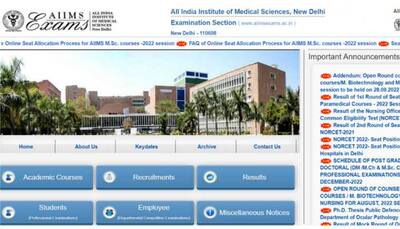 AIIMS NORCET 2022 Results DECLARED at aiimsexams.ac.in- Direct link here