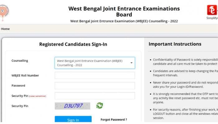 WBJEE 2022 Counseling Mop Up Round Seat Allotment result RELEASED at wbjee.nic.in- Direct link here