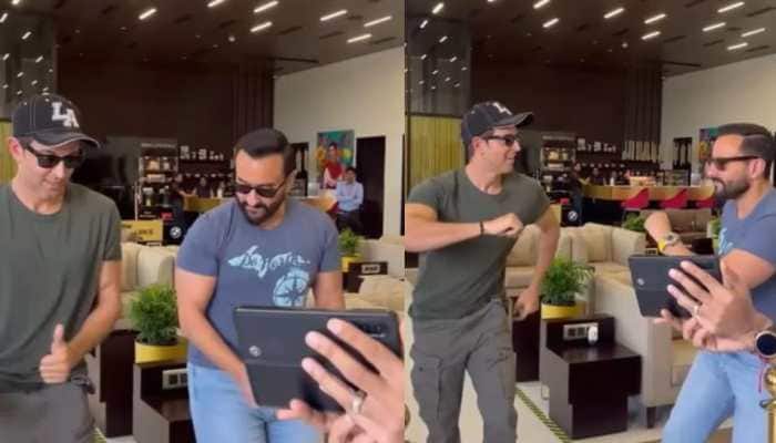 Vikram Vedha: Hrithik Roshan teaches ‘Alcoholia’ hook steps to Saif Ali Khan in the most fun way! Watch 
