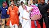 Mamata Banerjee plays 'dhaank' at Durga puja pandal in Kolkata - WATCH