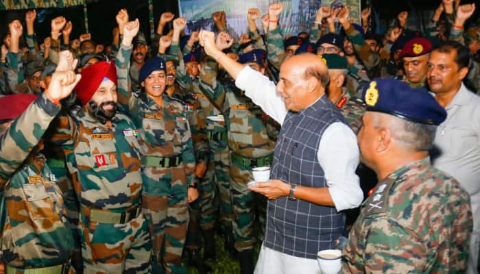 WATCH: Army jawans sing 'Sandese Aate Hain' during interaction with Rajnath