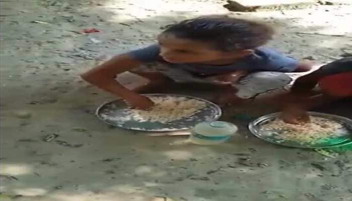 Uttar Pradesh SHOCKER: Rice-Salt Meal served at School in Ayodhya, Man says &#039;YOGI BABA DEKHO&#039; video goes viral- WATCH
