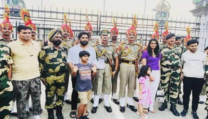 Watch- &#039;Pushpa&#039; star Allu Arjun at the Attari border with his family, shares picture with BSF