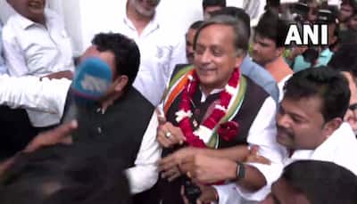 Congress president election: Congress MP Shashi Tharoor files nomination papers at AICC office 