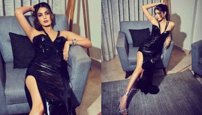 Rhea Chakraborty oozes oomph in SIZZLING black dress, check out pics!
