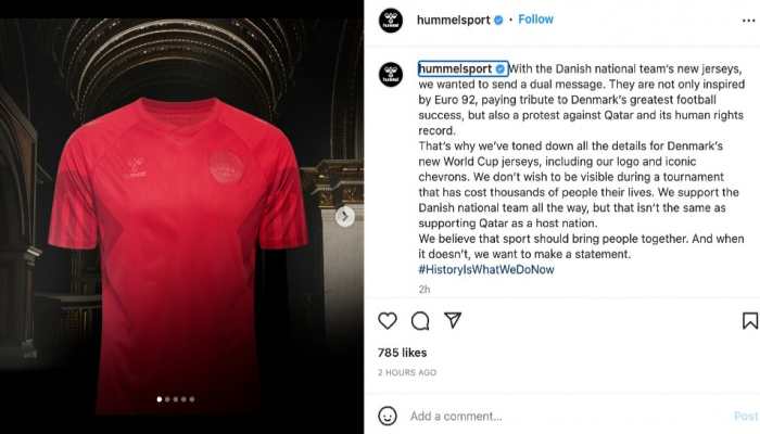 FIFA World Cup 2022: Denmark&#039;s official kit partner Hummel make a statement on Qatar&#039;s human rights record, check HERE