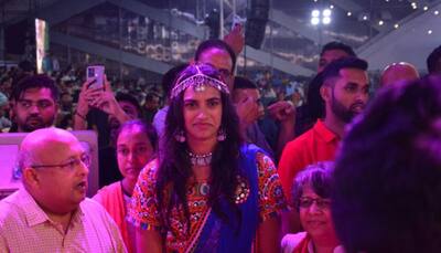 Watch: PV Sindhu can't stop dancing at Garba night in Surat on sidelines of National Games 2022