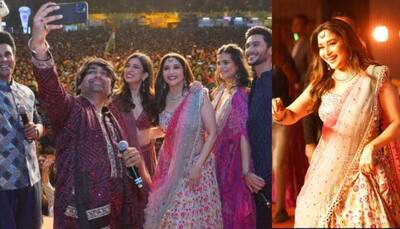 Madhuri Dixit grooves on 'Boom Padi' with the cast of Maja Ma in Ahmedabad- PICS