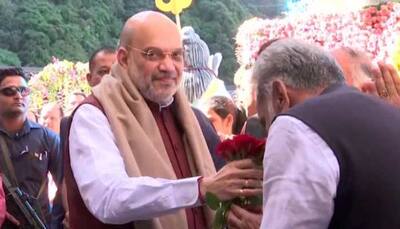 Amit Shah's J&K visit: Union Home Minister offers prayers at Vaishno Devi Shrine