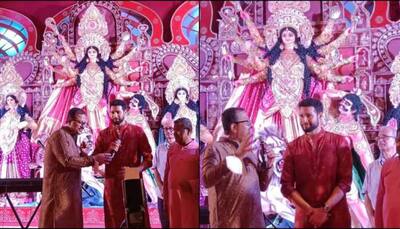 Siddhant Chaturvedi seeks blessings from Maa Durga as he visits Pujo Pandal- PICS