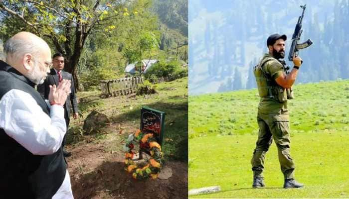 Amit Shah visits family of slain J&amp;K cop Mudasir Sheikh in Uri, says his &#039;sacrifice is an inspiration&#039;