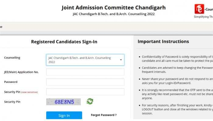 JAC Chandigarh Counselling 2022: Last date to register for First Special Round TODAY at jacchd.admissions.nic.in- Here’s how to apply