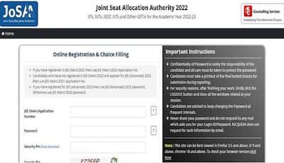 JoSAA 2022 Round 4 Seat Allotment Result to be RELEASED TODAY at 5 PM on josaa.nic.in-  Here’s how to check