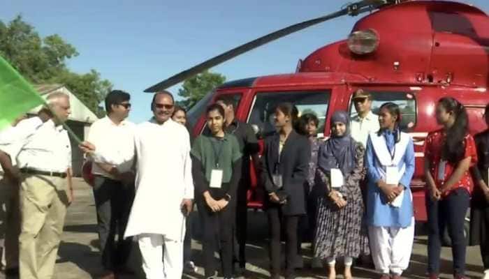 Chhattisgarh CM Bhupesh Baghel takes class 10, 12 toppers on free helicopter ride as promised - WATCH