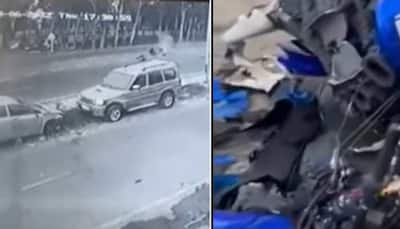 Mercedes-Benz hits Suzuki Hayabusa motorcycle, breaks it to pieces: WATCH video