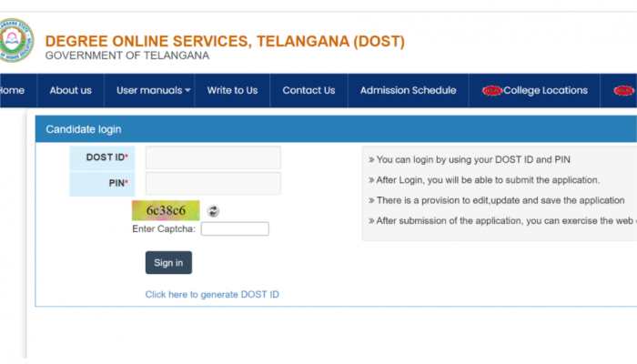 TS DOST Special Phase 2022 registration web option close TODAY at dost.cgg.gov.in- Here’s how to register